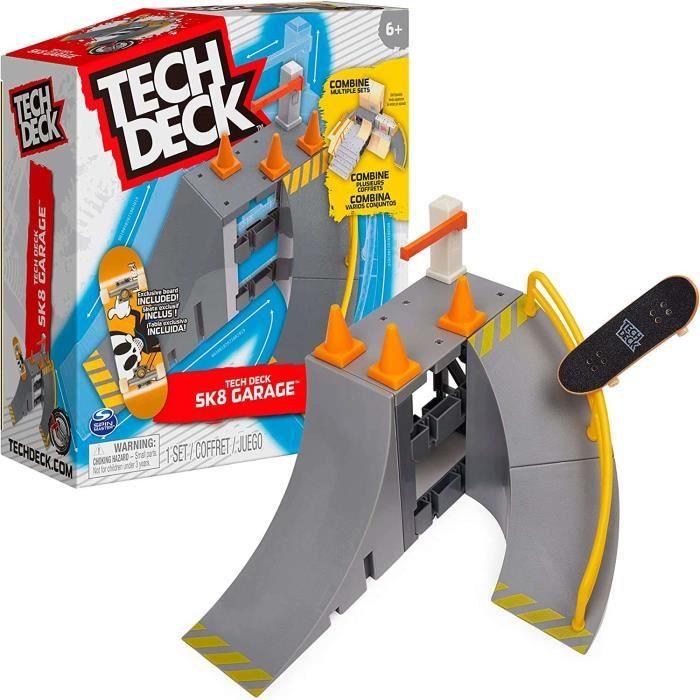 Ensemble touche Tech Deck rampe SK8 Garage + skateboard - TECH DECK - X-Connect - Blanc - Mixte