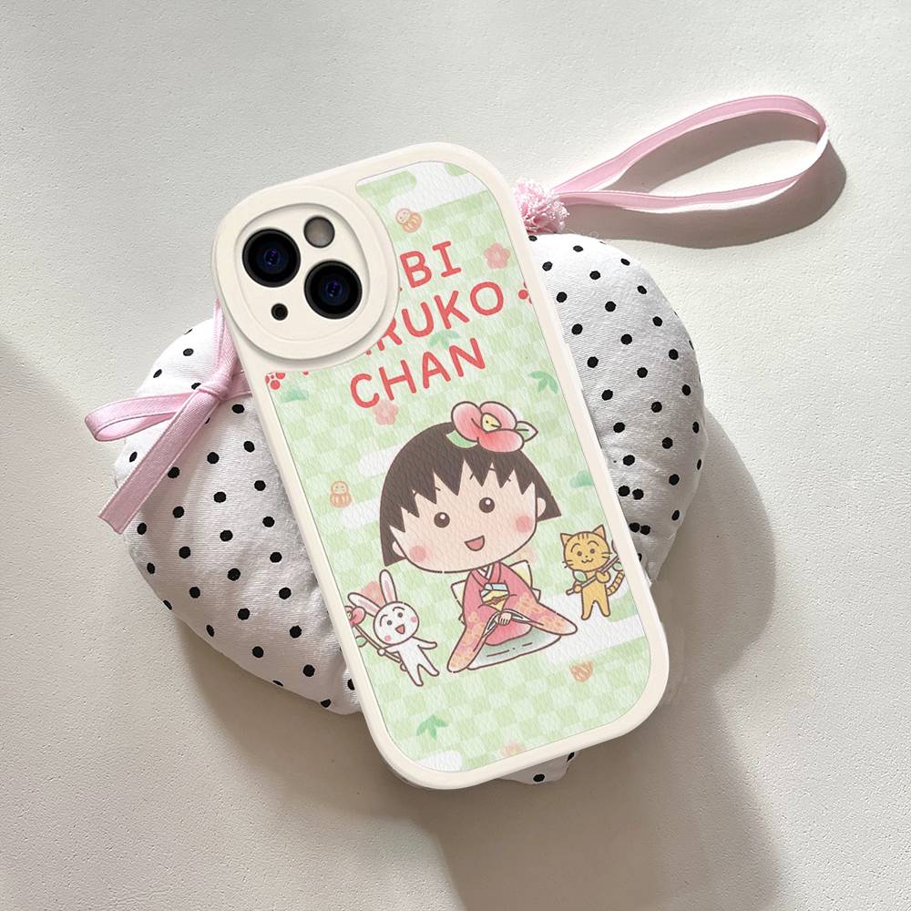 Catoon Chibi M-Maruko ChanS Phone Case For IPhone 16 15 14 13 12 11 Pro Max Plus Shockproof Leather Cover