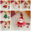 Weave Cartoon Santa Claus Keychain Christmas Tree Christmas Plush Toy  Backpack Decor