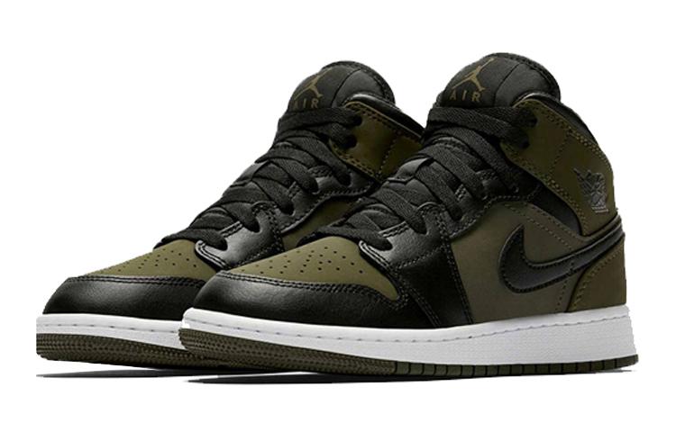 Jordan 1 Retro Mid GS Tela Oliva 554725-301