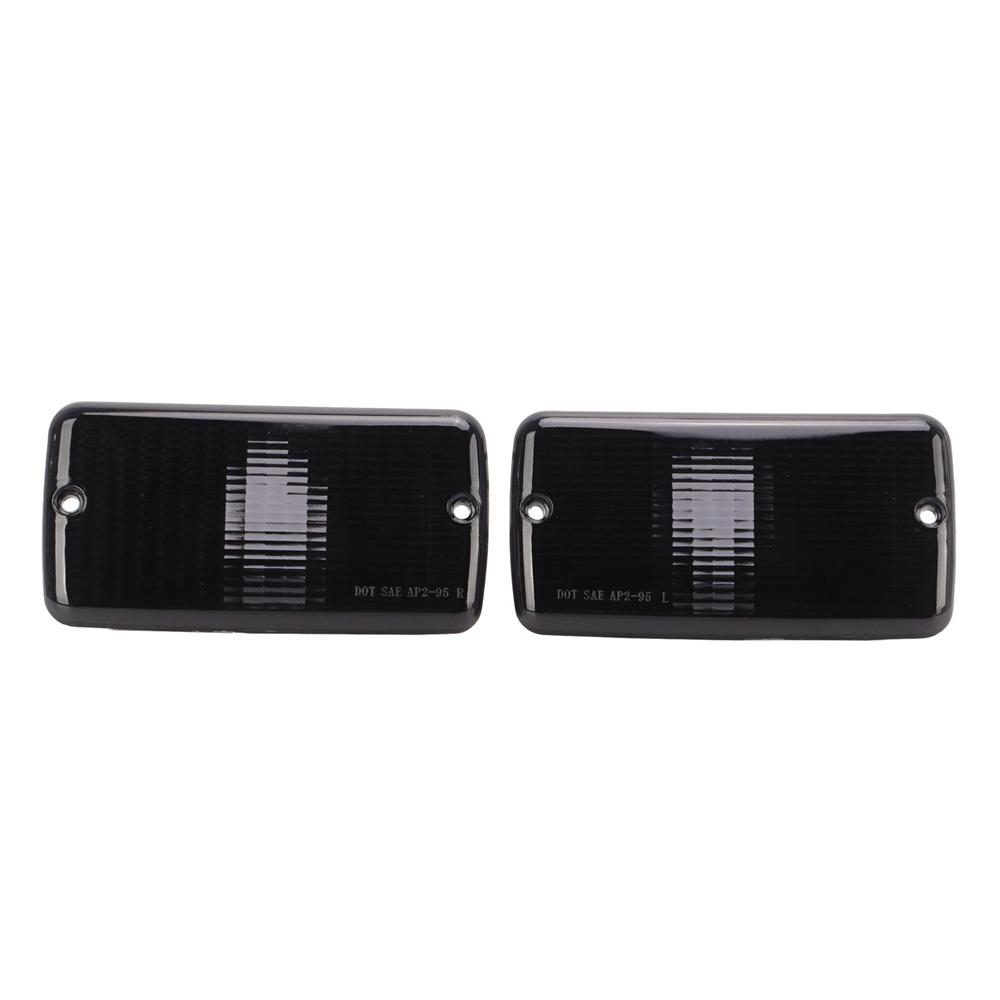 2x Smoke Fender Signal Side Marker Lights Lamps For Jeep Wrangler TJ 1997-2006
