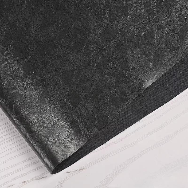 100x138cm PU Deri Kumaş Parlak Yumuşak Deri Yağlı Mumlu Deri Tasarımcı Su Geçirmez Kendin Yap Dikiş Ceket Pantolon Trend Giysiler İçin