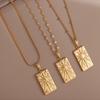 18K Gold Plated Stainless Steel Star Pendant Necklace - Geometric Clavicle Chain