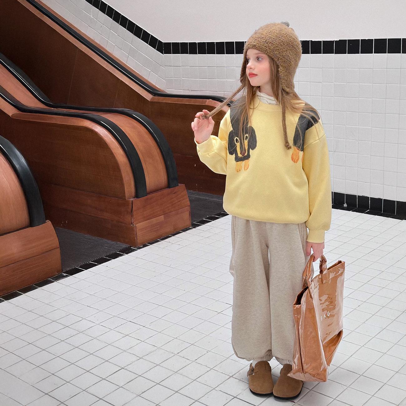 

Yuchen Girls Fleece-Lined Hoodie - Winter 2025 Trendy Long-Sleeved Kids Top 170 жовтий