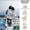 1pc Mom Daughter Love Blessing Print Blanket - Lightweight Flannel Blanket For Sofa, Bed, Living Room, Office, Outdoor Travel, Camping, Soft 040