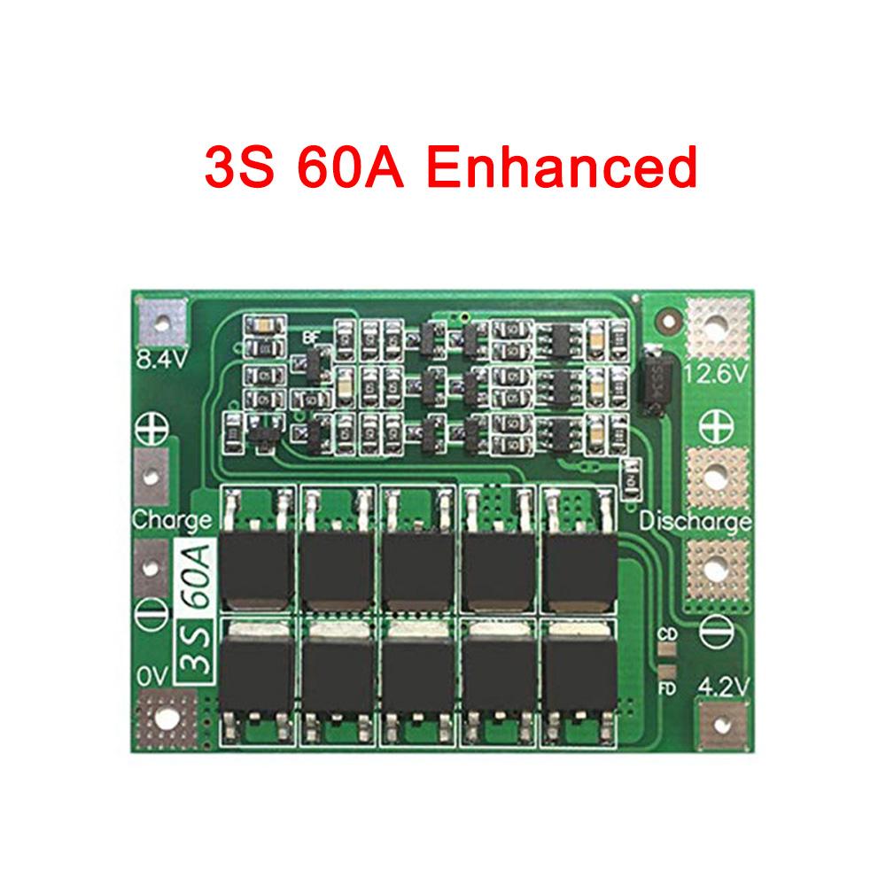 BMS 3S 4S 40A 60A Li-ion Lithium Battery Charger Protection Board 18650 For Drill Motor 11.1V 12.6V/14.8V 16.8V Enhance Balance
