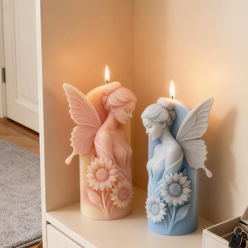 Silicone Mold For Fairy-Style Sunflower Scented Candle DIY Crafting Handmade Fairy-Shaped Drip Resin Mold