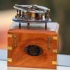 10.16 cm Custom Engraved Compass with Wooden Box, Gilbert Sons London Brass Sundial Compass, Anniversary Gift, Gift for him