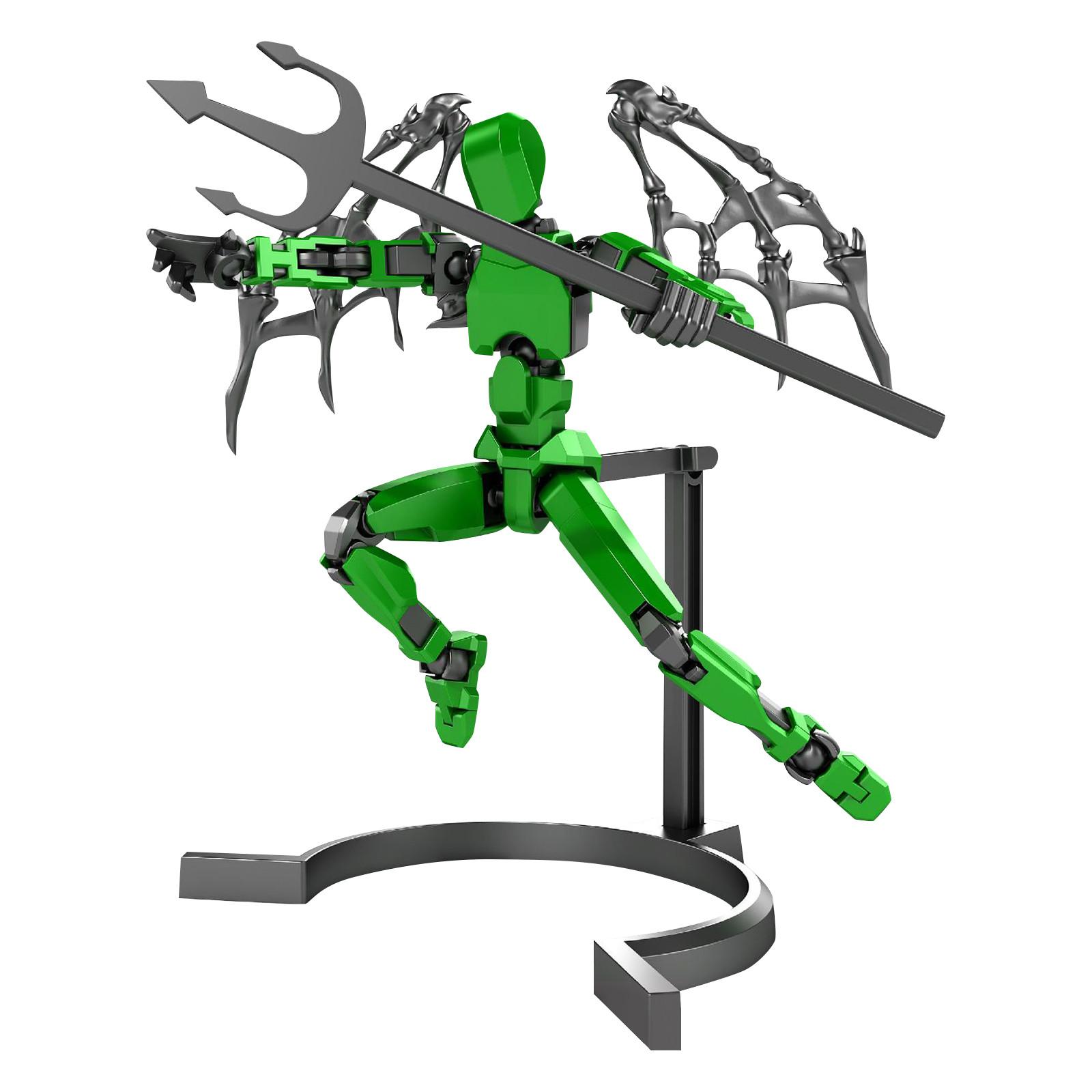 

Набор мобильных кукол, 3D-печатная мобильная кукла-робот Титан, подвижная мобильная кукла, подходит для коллекционеров, украшение рабочего стола One Size зелёный