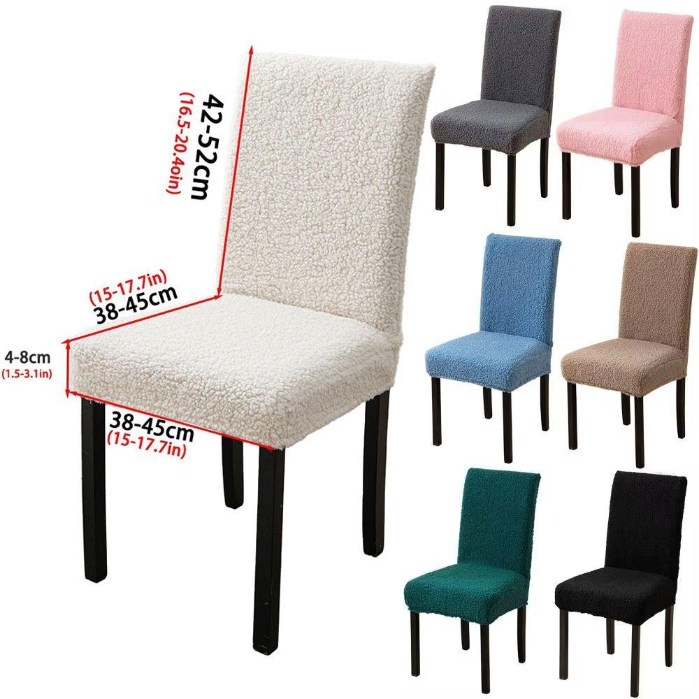 Elastic Stretch Stretch Seat Cover Thick Plush Chair Slipcover Washable Chair Protectors Hotel