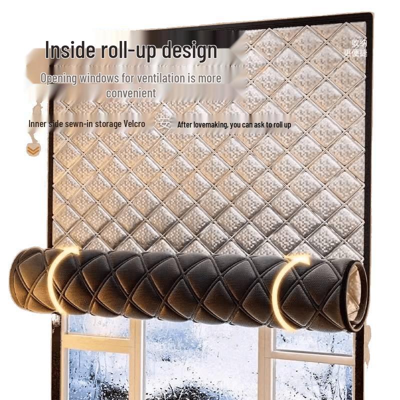 Winter Winddichte Isolierfolie: Kälteschutzvorhang für Schlafzimmerfenster