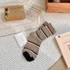 Herbst und Winter Miu Stil Gestreifte Mittellange Socken Kinder Leichter Luxus Retro Stapelsocken College Stil Literarische Baumwollsocken