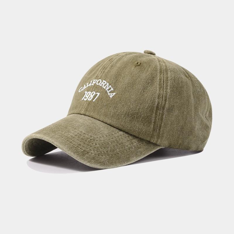 Vintage Embroidered Washed Baseball Cap Unisex Adjustable Soft Top Sun Hat for Outdoor Sports and Casual Wear