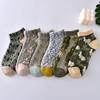 5/6PCS Hot Selling Woman Socks Ethnic Retro Vintage Harajuku Crew Socks Flower Embroidery Fashion Japanese Kawaii Cute Socks Women Gift