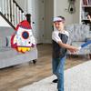 Pull String Rocket Ship Pinata Rocket Pinatas with Blindfold Bat Stick Confetti for Kids Space Themed Birthday Party Supplies