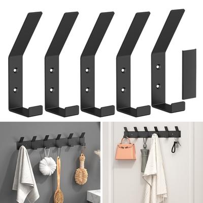 4 Stück robuste Edelstahl-Wandhaken, Schraubmontage, Schlafzimmer, Badezimmer, Aufbewahrungsbügel für Kleidung, Hut, Schlüssel, Handtuchbürste, multifunktional