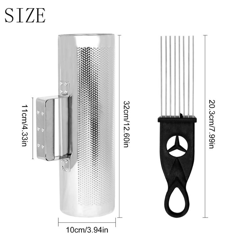 Professional Metal Guiro Instrument with Scraper Guiro Shaker Percussion Instrument Musical Training Tool Latin Percussi