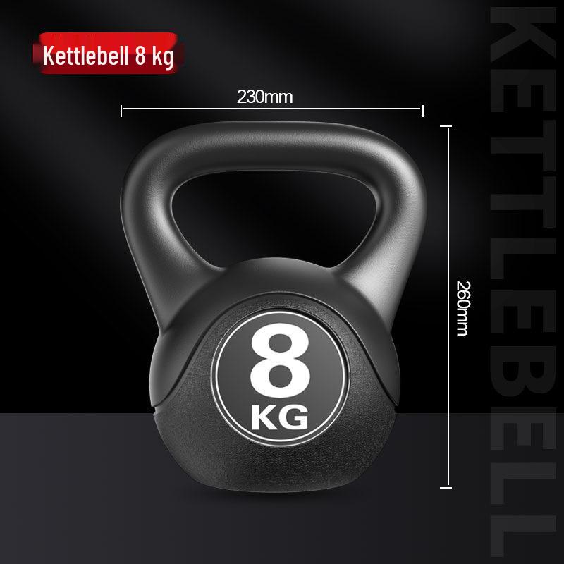 Black Kettlebell for Men & Women Home Fitness - Strength Training Equipment