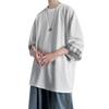 Men T-shirt Plaid Patchwork O-Neck 3/4 Sleeve Solid Color Streetwear Spring Summer Loose Tee Top Men Clothes