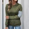 Casual Comfort and Versatility Autumn Sweatshirt Pullover Colorblocking Hooded Sweatshirt Women