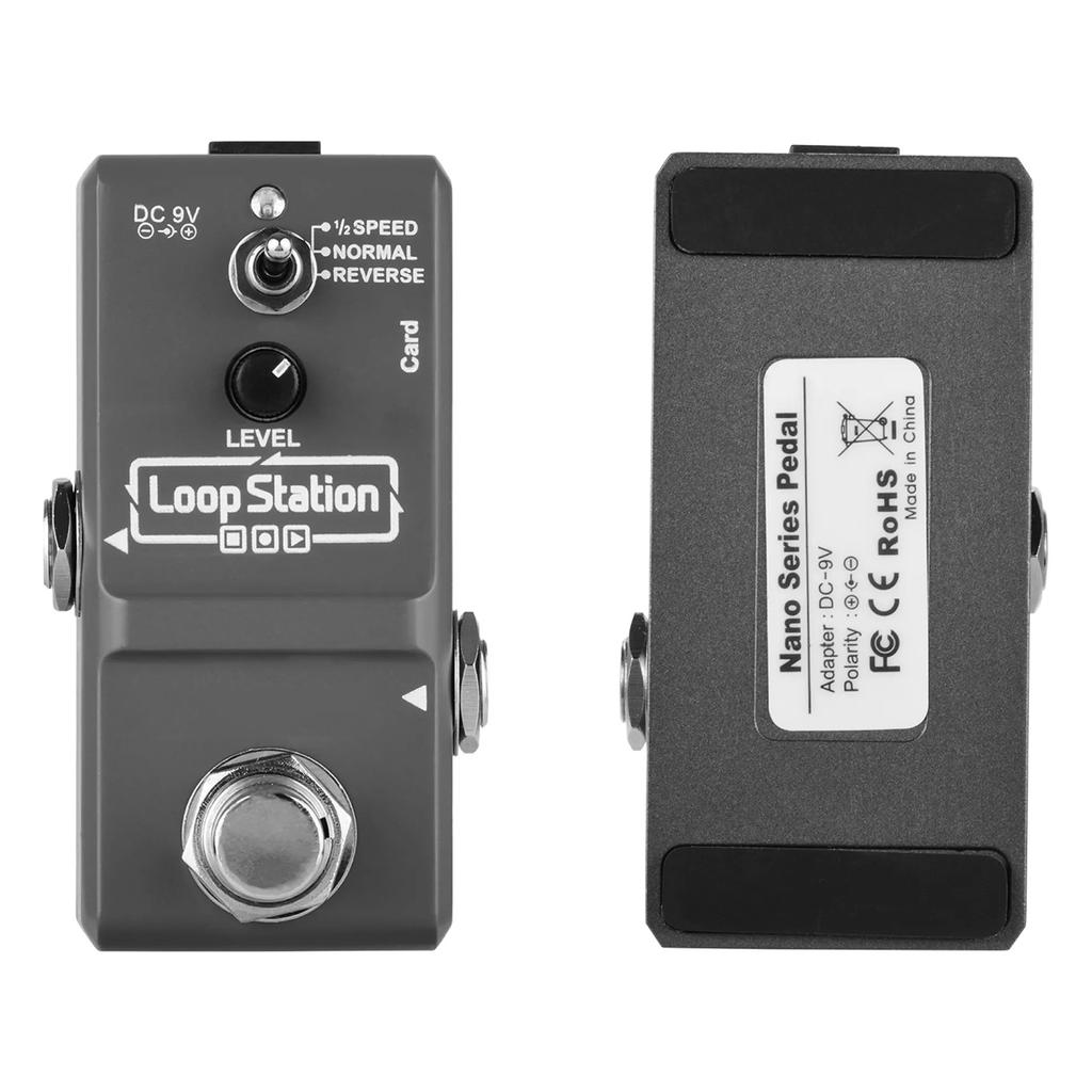 Ammoon Loop Station Mini Gitarren Looper Effektpedal 10 Minuten Aufnahmezeit 3 Arbeitsmodi True Bypass Vollmetall
