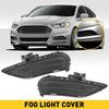 2X Driver & Passenger Side Fog Light Cover For 2013-2016 Ford Fusion Black LH+RH