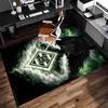 1pc Borussia Monchengladbach Logo Print Area Rug - Soft,Washable Non-Slip Indoor Mat for Office Chairs,Living Room,Home Office Decorative Rug