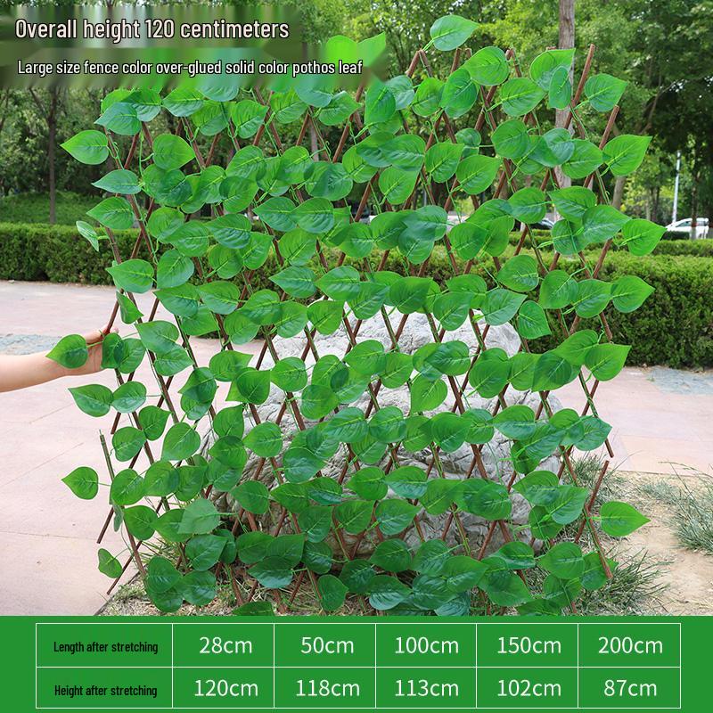 Retractable Wooden Picket Fence for Outdoor Greenery and Balcony Decoration