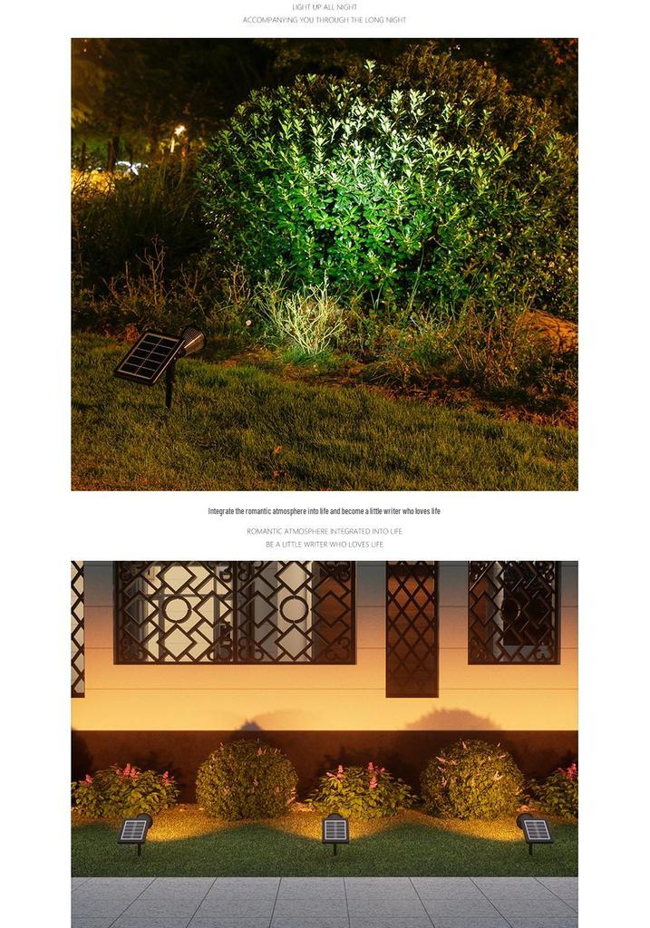 Rainproof Dual-Use Solar Spotlight for Garden and Lawn Decoration