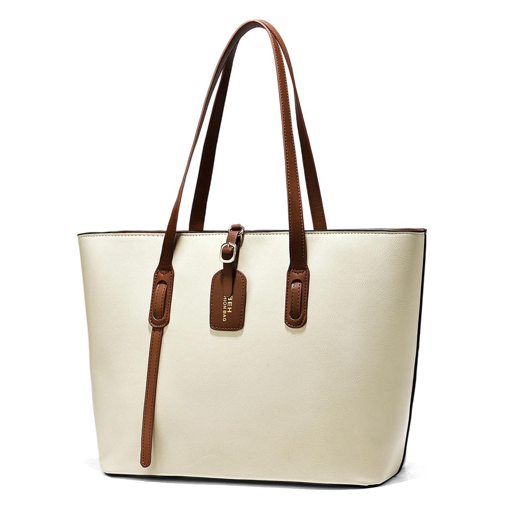 PU Leder Tragetaschen für Damen Modische Schultertasche mit Reißverschluss für Arbeit, Reise