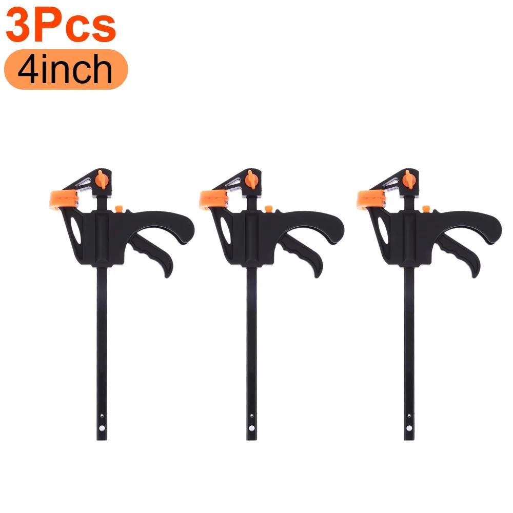 1-10Pcs 4 Inch F Type Woodworking Clamp Heavy Duty Woodworking Clip Ratchet Release Portable Practical Convenient DIY Hand Tool