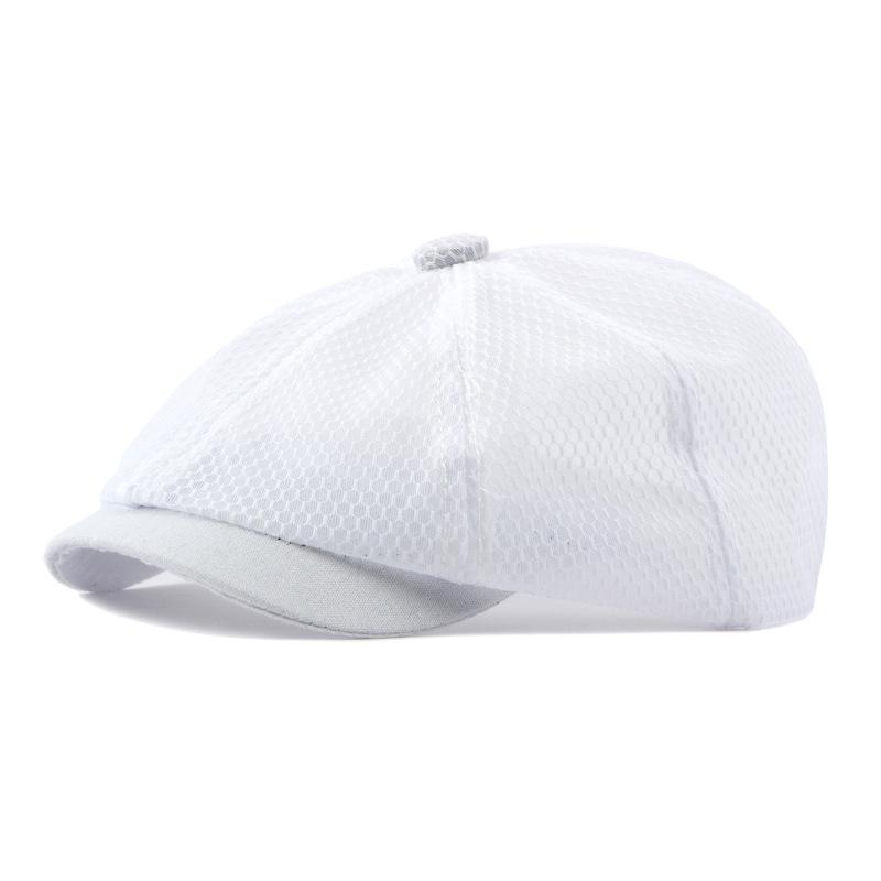Men's Octagonal Hat Summer Breathable Sunscreen Sun Hat Retro Newsboy Hat For Women
