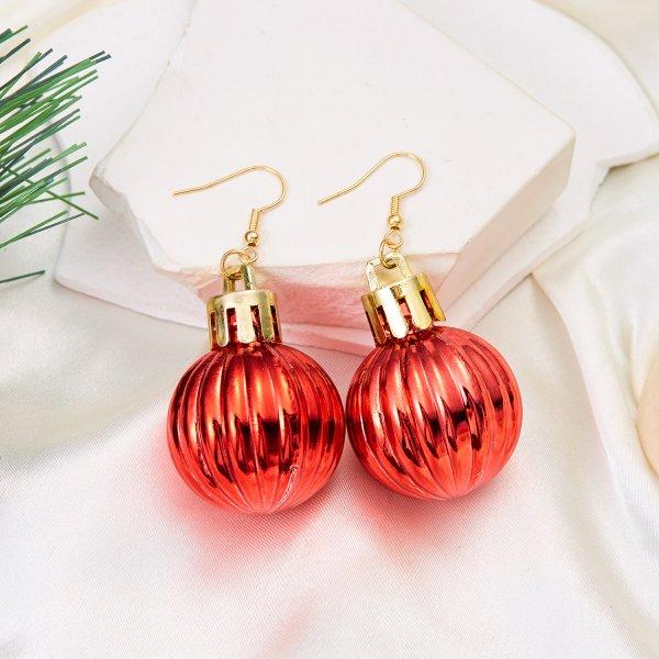 Weihnachtsstern Schneeflocke Kugelform Glühbirne Ohrringe Hängehaken Für Frauen Ohrhänger Drop Weihnachten Deko Party Schmuck Geschenk