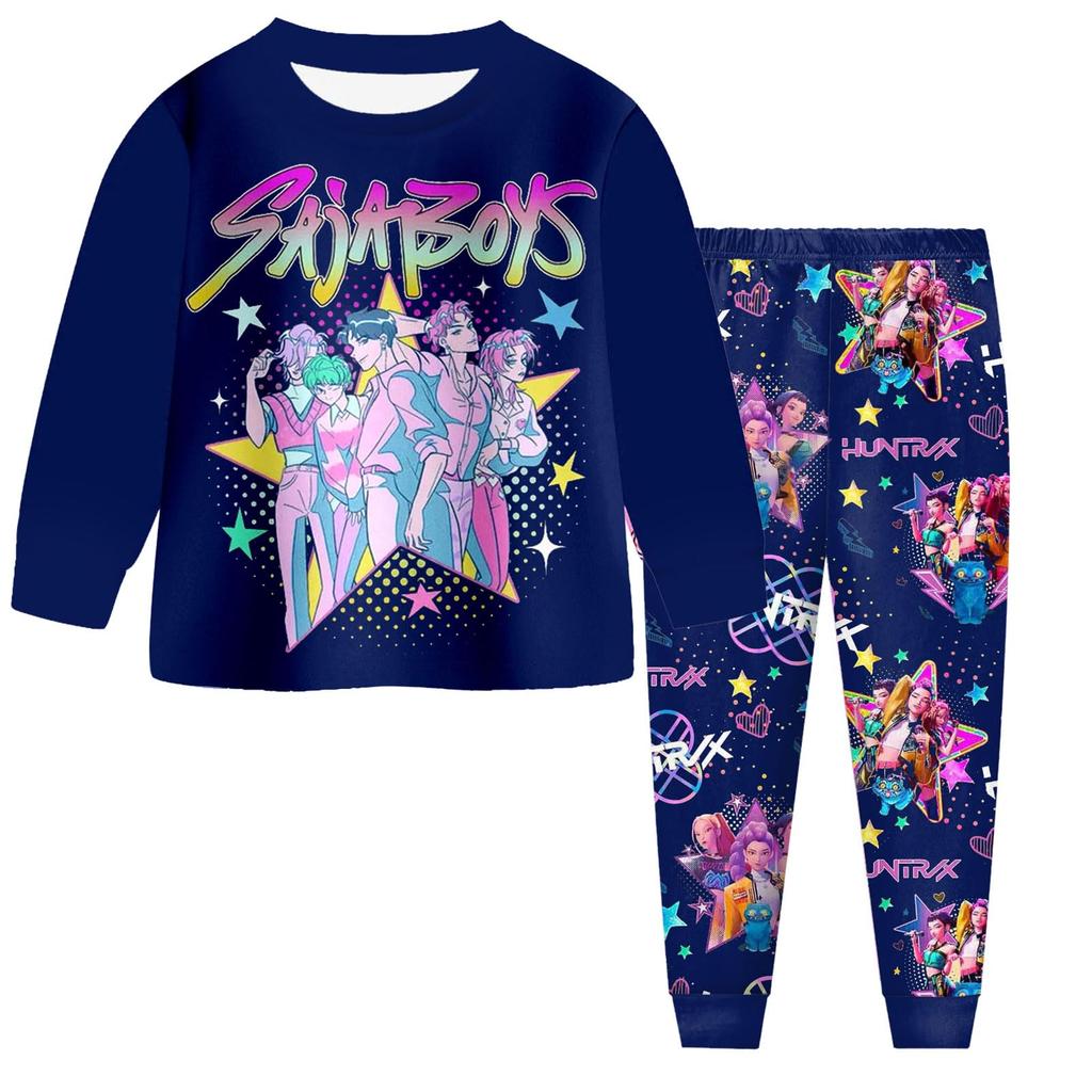 Children's Fashion Suit Skirt Round Neck Long Sleeve Top Pants