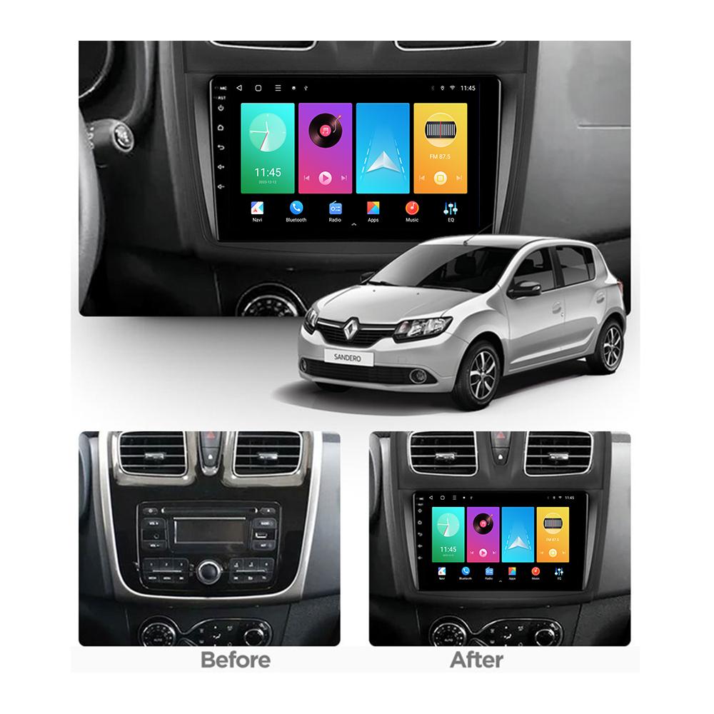 Car Radio Android Auto Carplay For Renault Logan Sandero 2014-2017 Multimedia Player Head Unit Stereo GPS Navigation BT WIFI 1+16GB