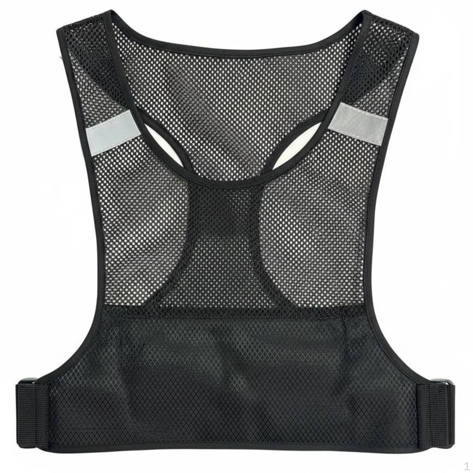 Reflective Running Vest Lightweight Phone Holder Customizable Fit Sports Gear for