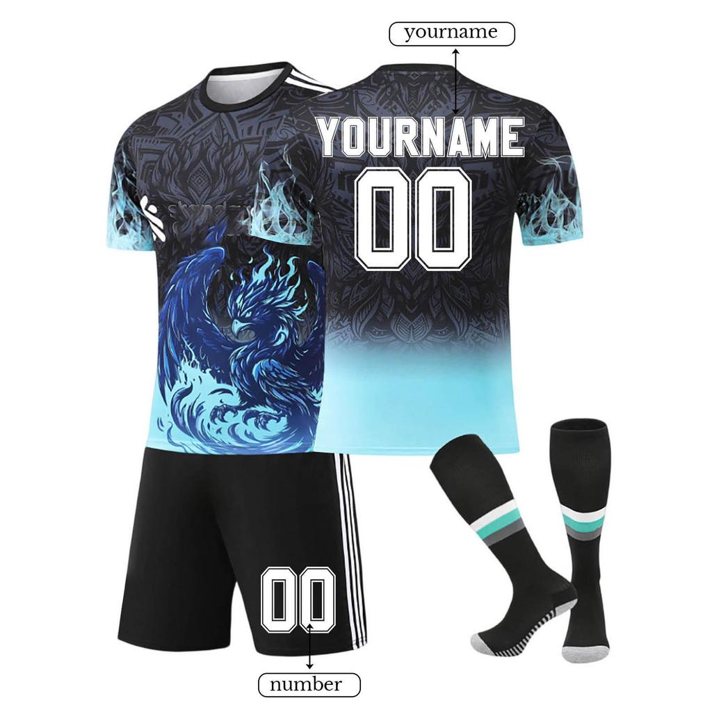 Trikots für erwachsene Kinder erfüllen Ihre Erwartungen an maßgeschneiderte dreiteilige Trikots.