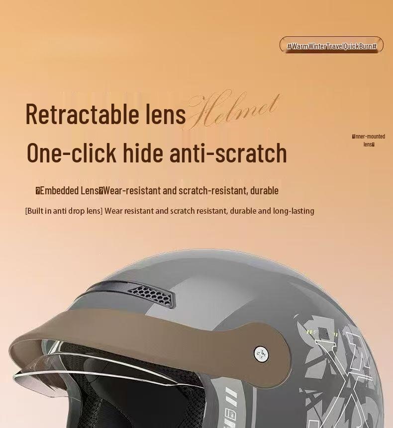 Unisex Electric Vehicle Helmet - All-Season, Full-Face Safety Helmet for Scooters and Motorcycles