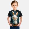 Children's Cartoon Short-sleeved 3D-printed T-shirt / Kids' Sports Top