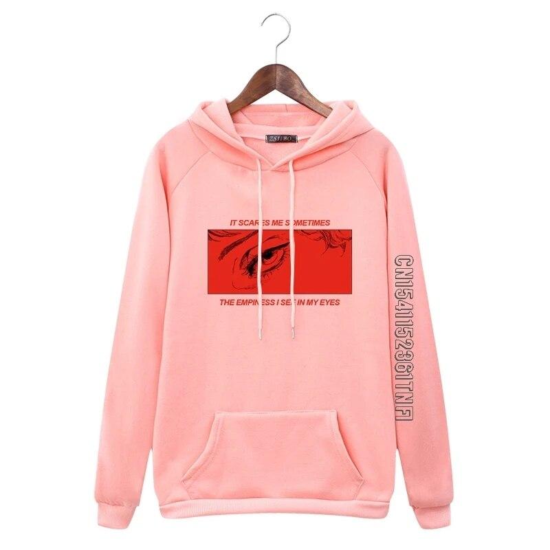 The Empiness I See In My Eyes Streetwear Hip Hop Hoodie Women's Hooded Sweatshirt Oversize Loose Harajuku Women's Hoodie