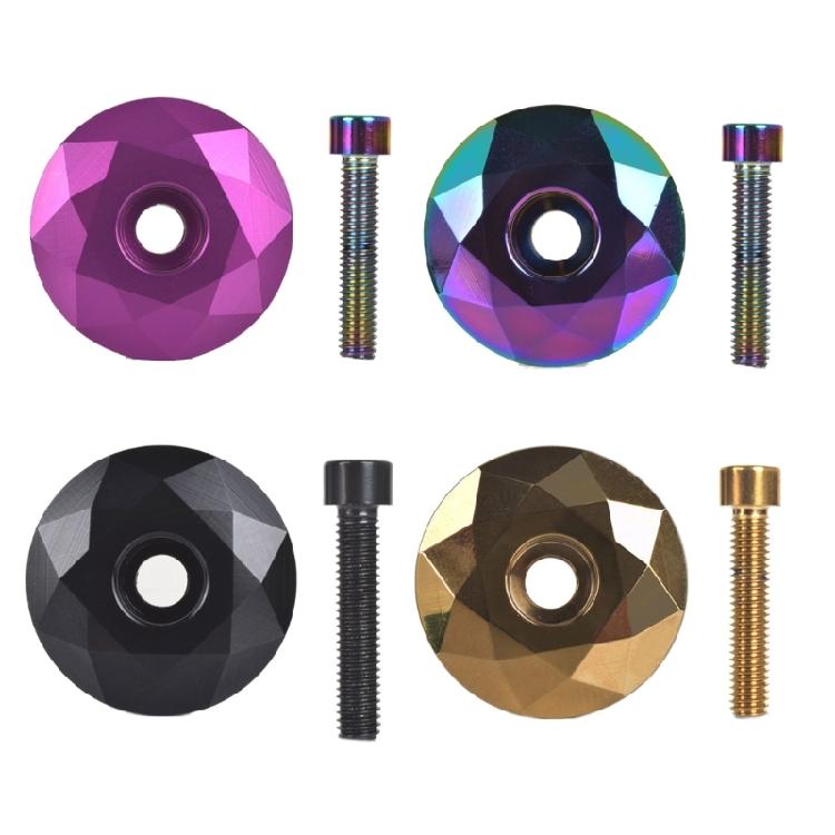 Aluminum Alloys Cycling Headset Cover Bicycles Headset Top Carbon Fiber Cap Bike Stem Top Cover Cycling Accessories