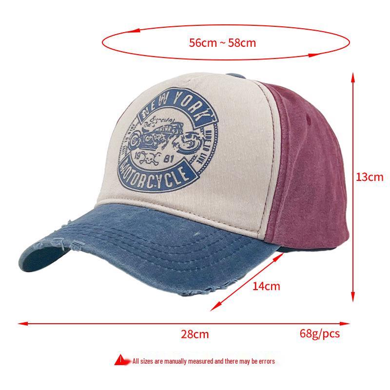 Unisex Trendy Patchwork Baseball Cap - Japanese Duckbill Style, Korean Version Fashion Sun Hat