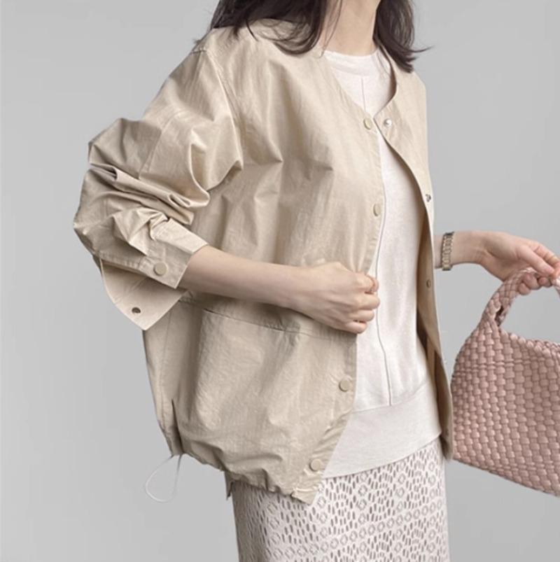 Damen Stilvoller Einfarbiger Cardigan - Langärmelig, Einreihig, Lässige Jacke mit Taschen