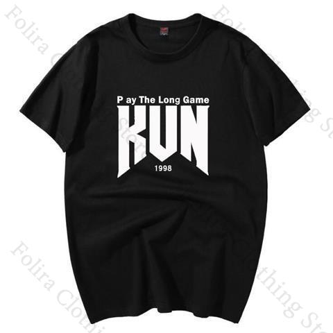 Kun Letter Print Tshirts for Fans Cotton Tshirts for Women Unisex Summer Tops Short Sleeve Tee Casual Top Women Pullovers