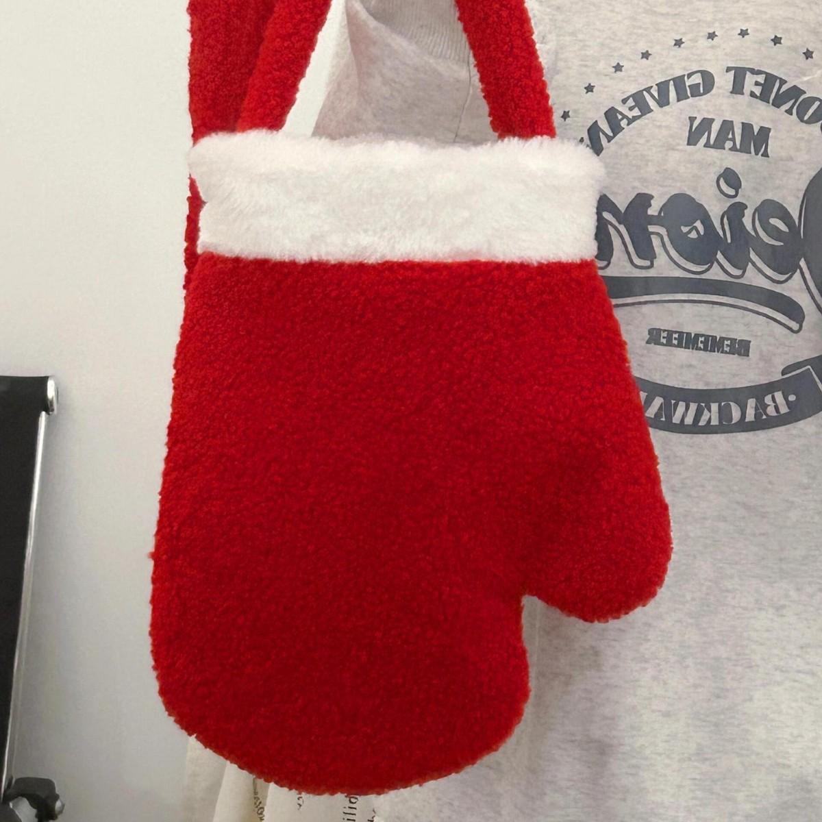 

2025 autumn and winter gloves messenger bag atmosphere Christmas niche design versatile plush winter Internet celebrity sister bag червоний