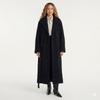 Black Stylish Women's Suede Trench Coat Handmade Fit Real Soft Lambskin Leather