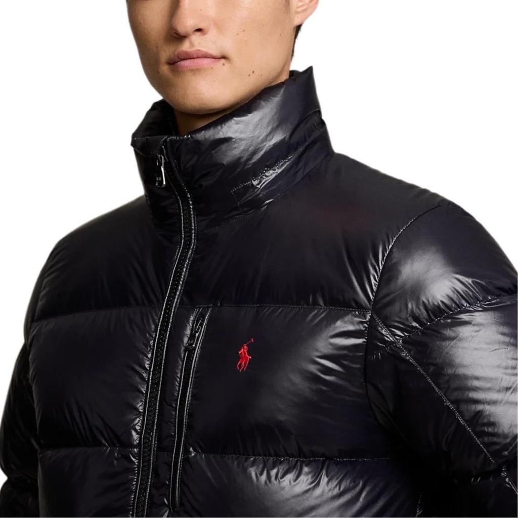 Polo Ralph Lauren Pony Embroidered Glossy Half High Neck Long Sleeve Down Jacket Men Jackets Black MNPOOTW16021456-001