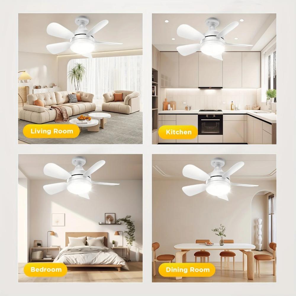 Remote Controlfor Dimming  LED  Ceiling Fan Light E27 for Living Room, Study, Household Use, 85-265V