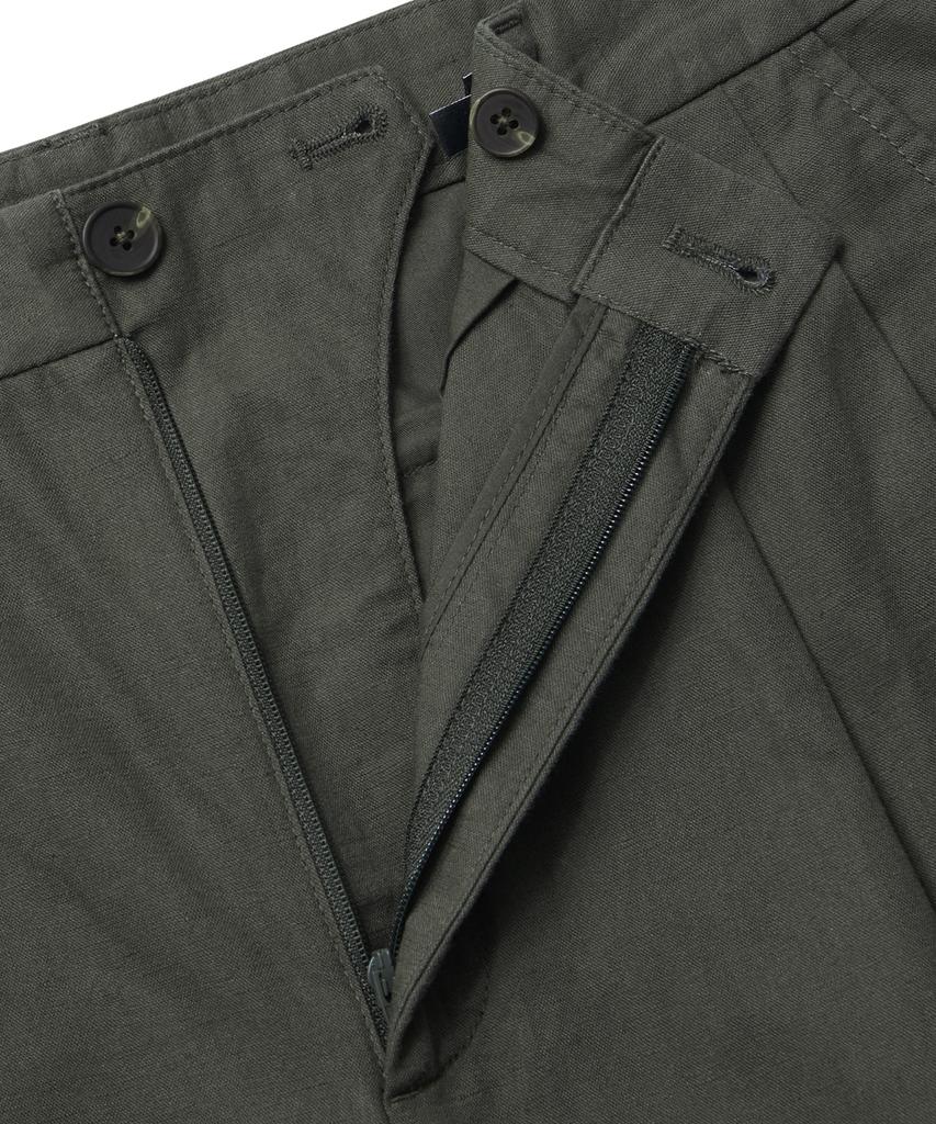 MUSINSA STANDARD Cotton Linen Two-Tuck Wide Pants [Khaki]