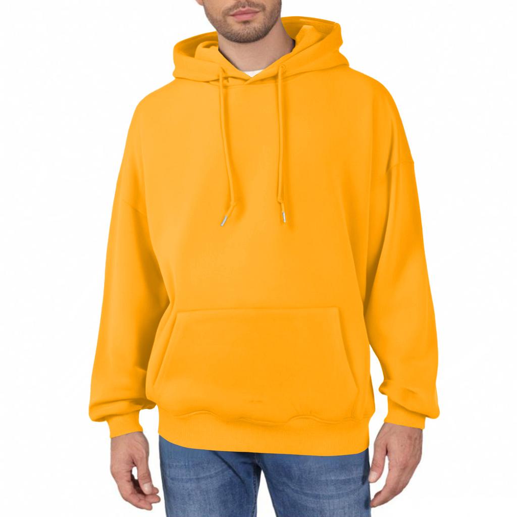 Mens Hoodies Long Sleeve Sweatshirts Fall Casual Solid Fashion Soft Athletic Pullover